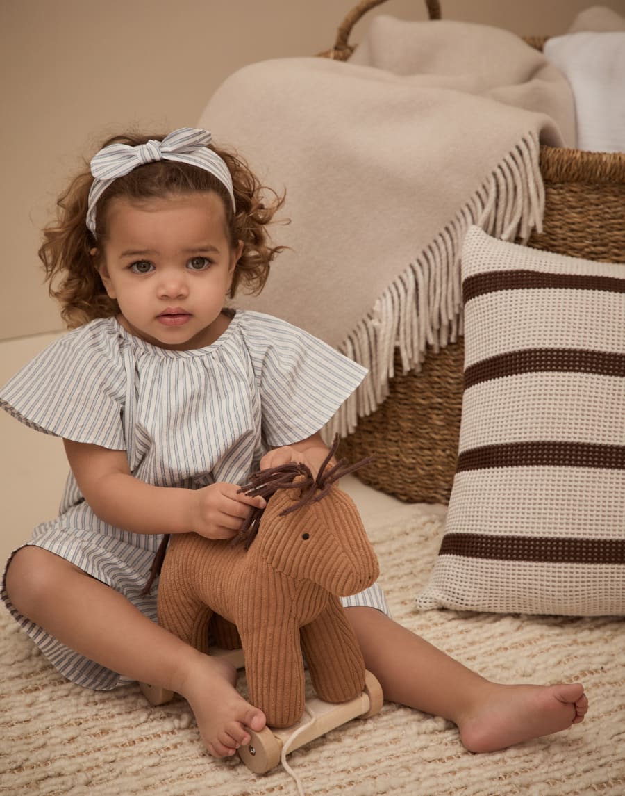 Baby Bernie striped coordinated set Sky Blue Baby - Brunello Cucinelli