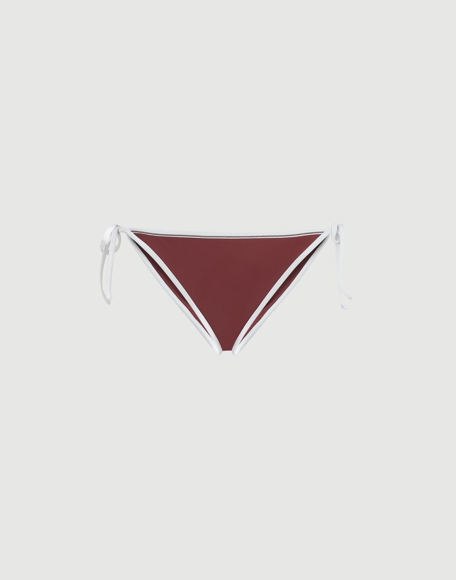 Bikini bottom with monili Bordeaux Woman - Brunello Cucinelli