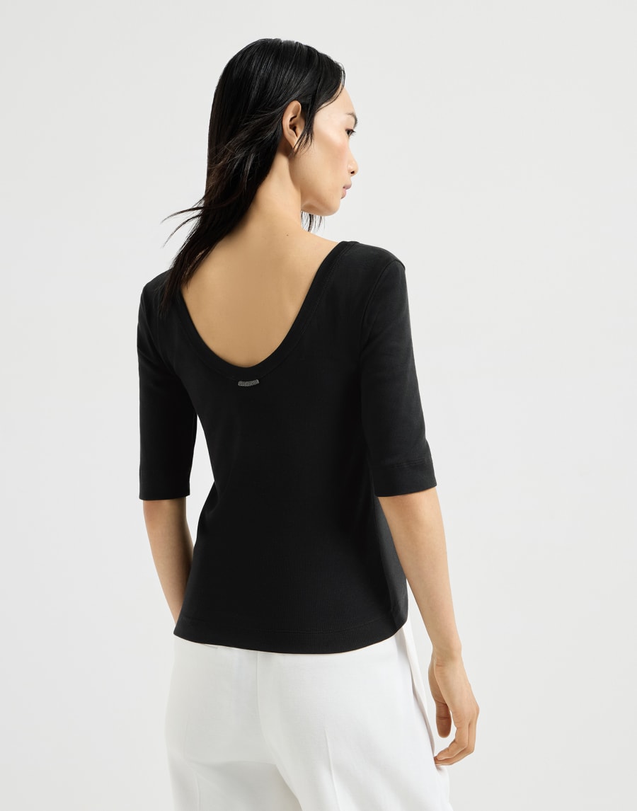 T-shirt with monili Black Woman - Brunello Cucinelli