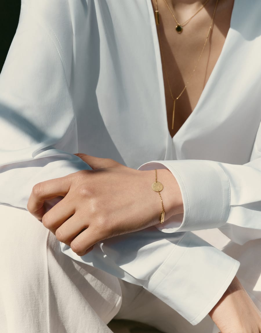 0.015カラット ダイヤモンド 18K ゴールド ブレスレット ゴールド レディース - Brunello Cucinelli