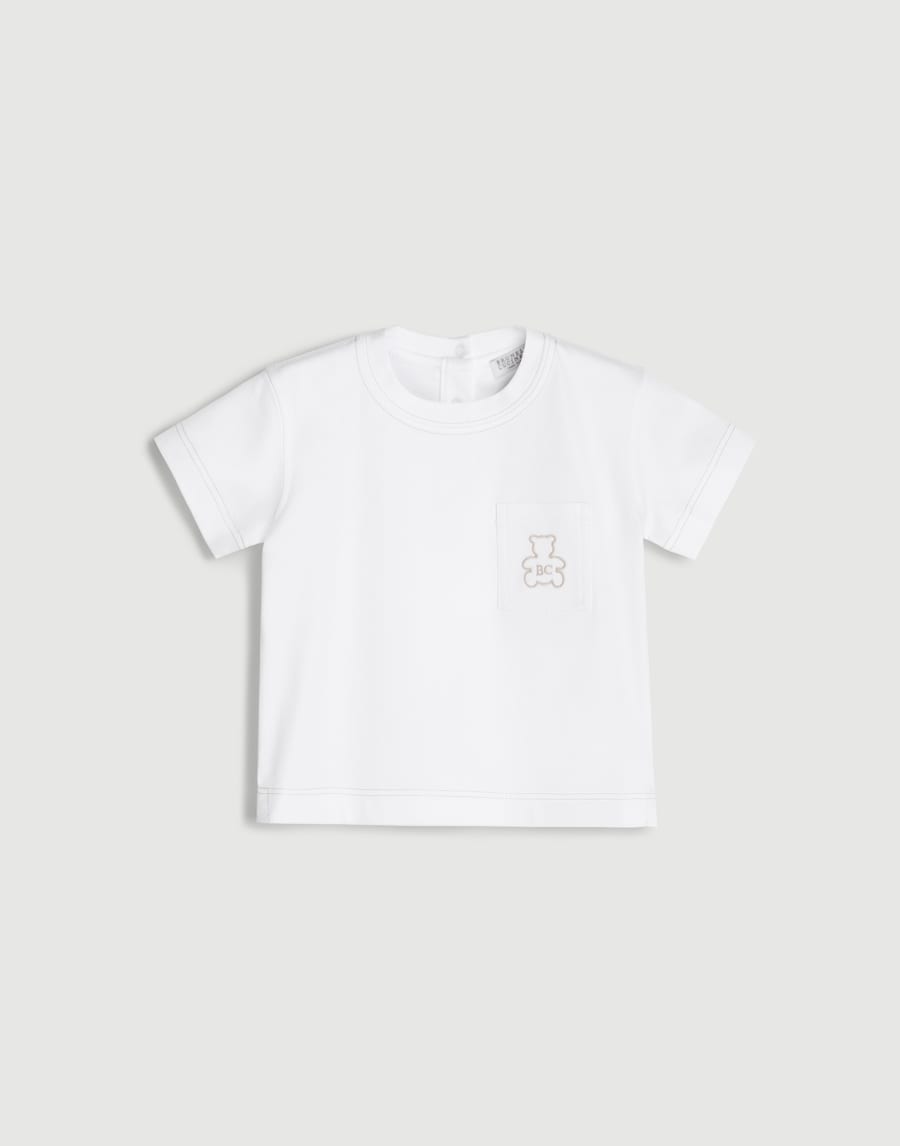 Cotton jersey Baby Bernie T-shirt White Baby - Brunello Cucinelli
