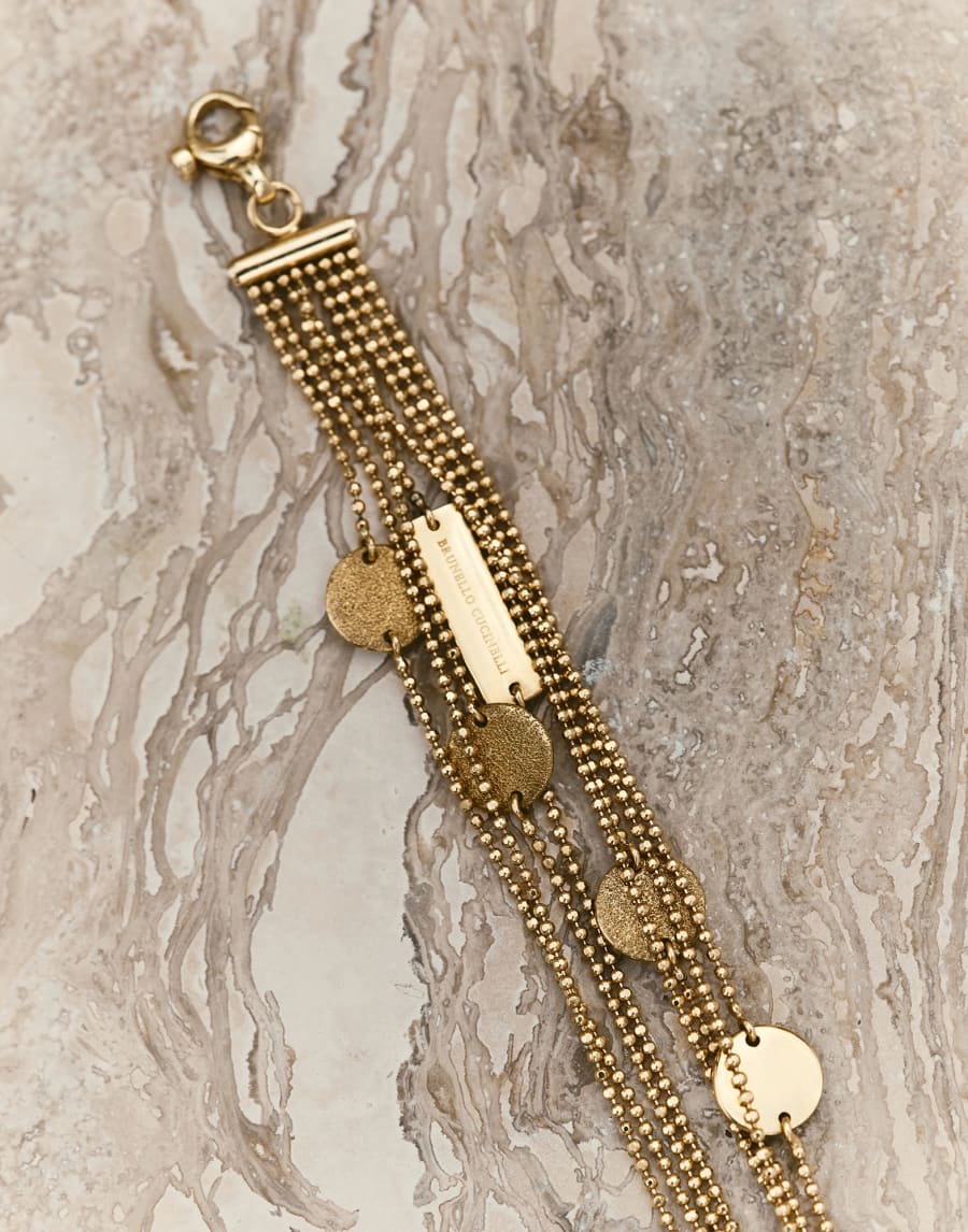 18k Gold bracelet with 0.015ct Diamond Gold Woman - Brunello Cucinelli