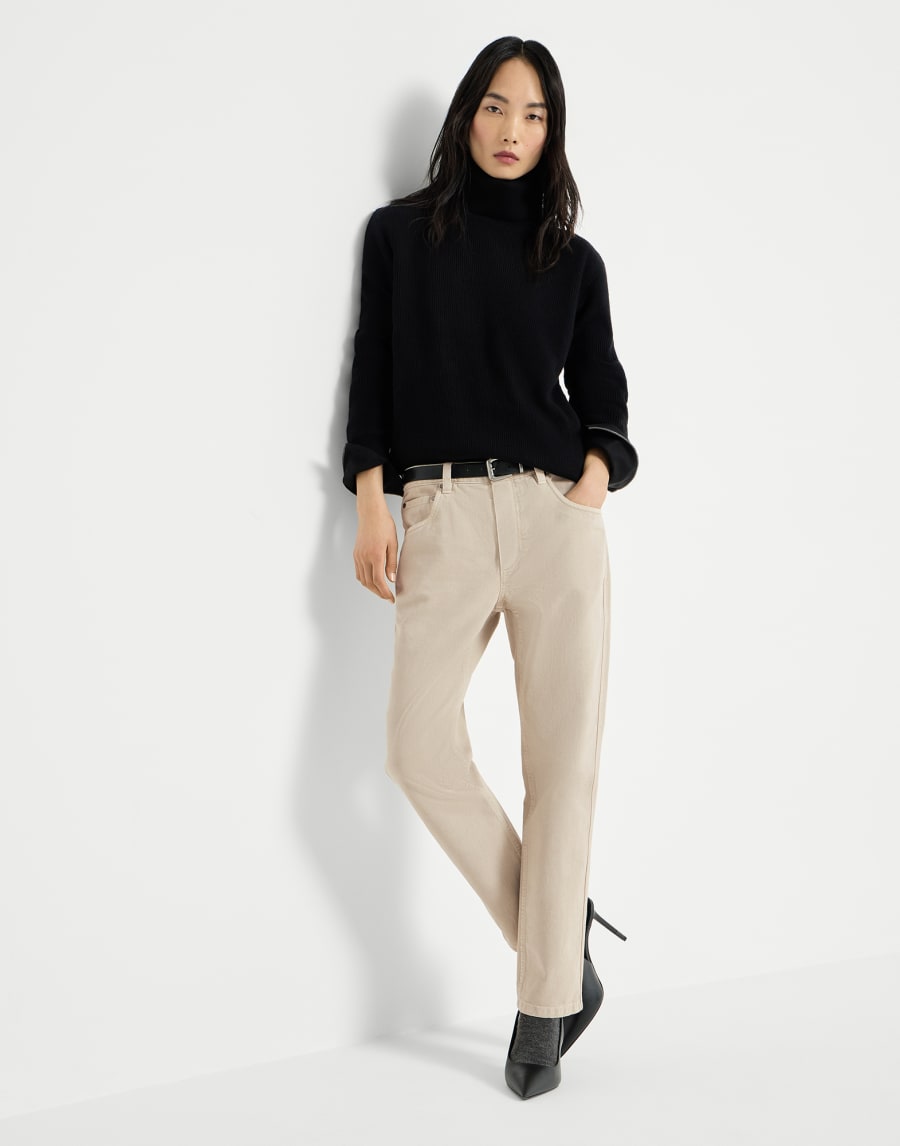 Straight five-pocket trousers Sand Woman - Brunello Cucinelli