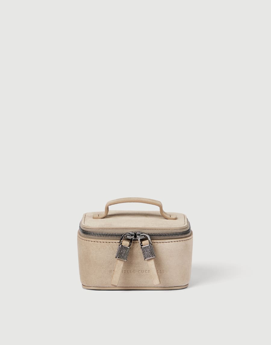 Suede small jewelry box Light Grey Woman - Brunello Cucinelli