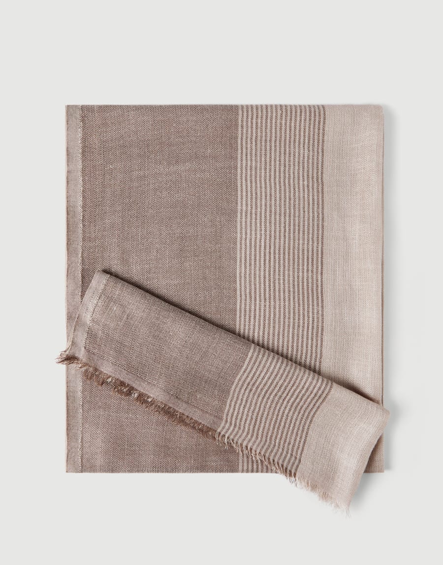 Linen and silk scarf Yuta Man - Brunello Cucinelli