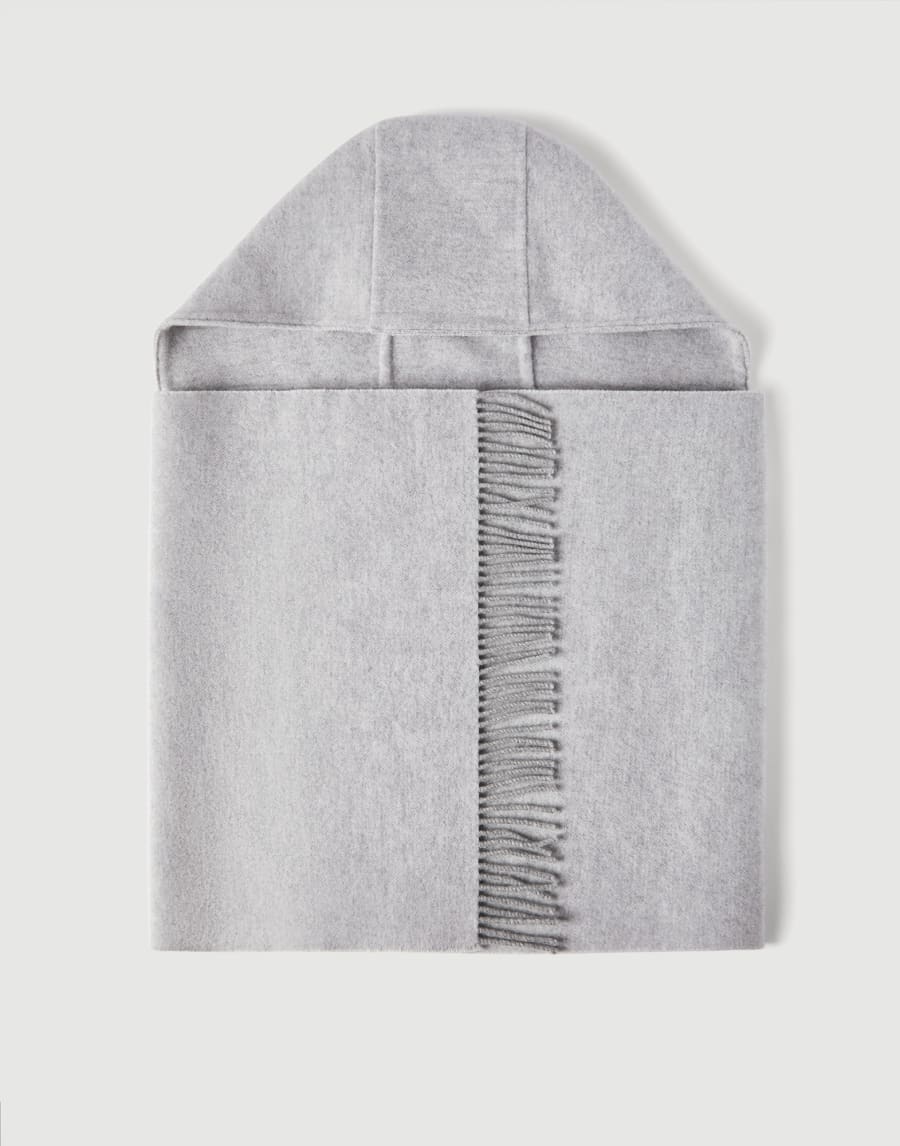 Knit scarf with hood Light Grey Woman - Brunello Cucinelli