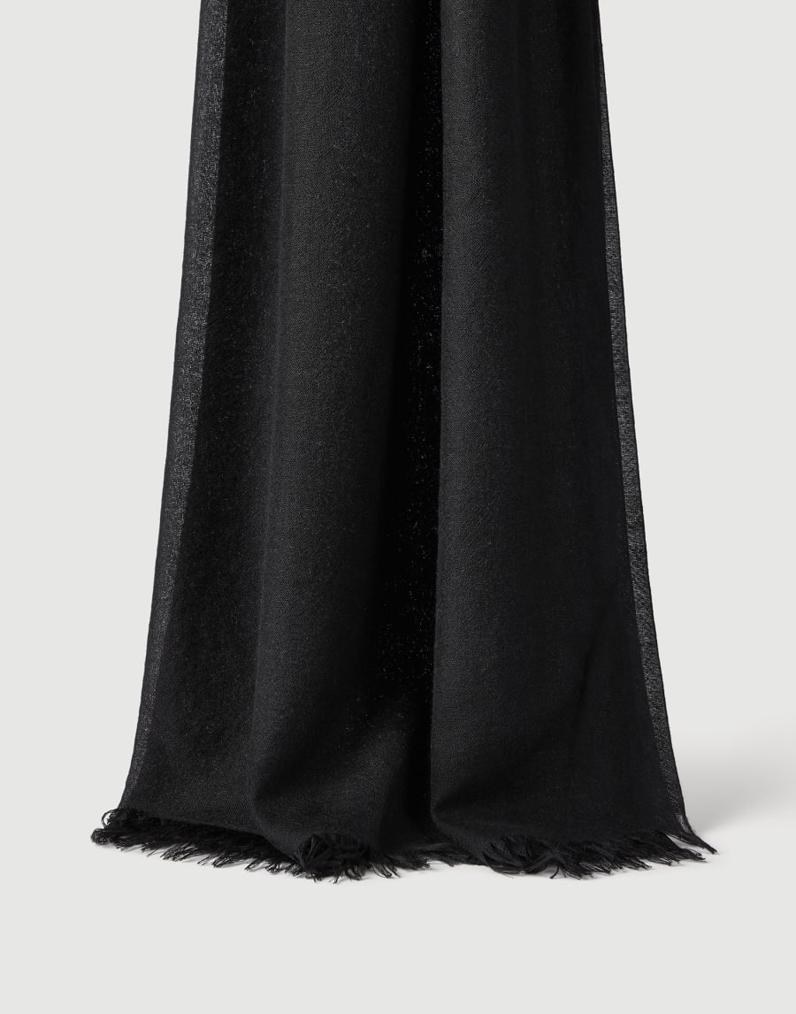 Cashmere and silk scarf Black Woman - Brunello Cucinelli