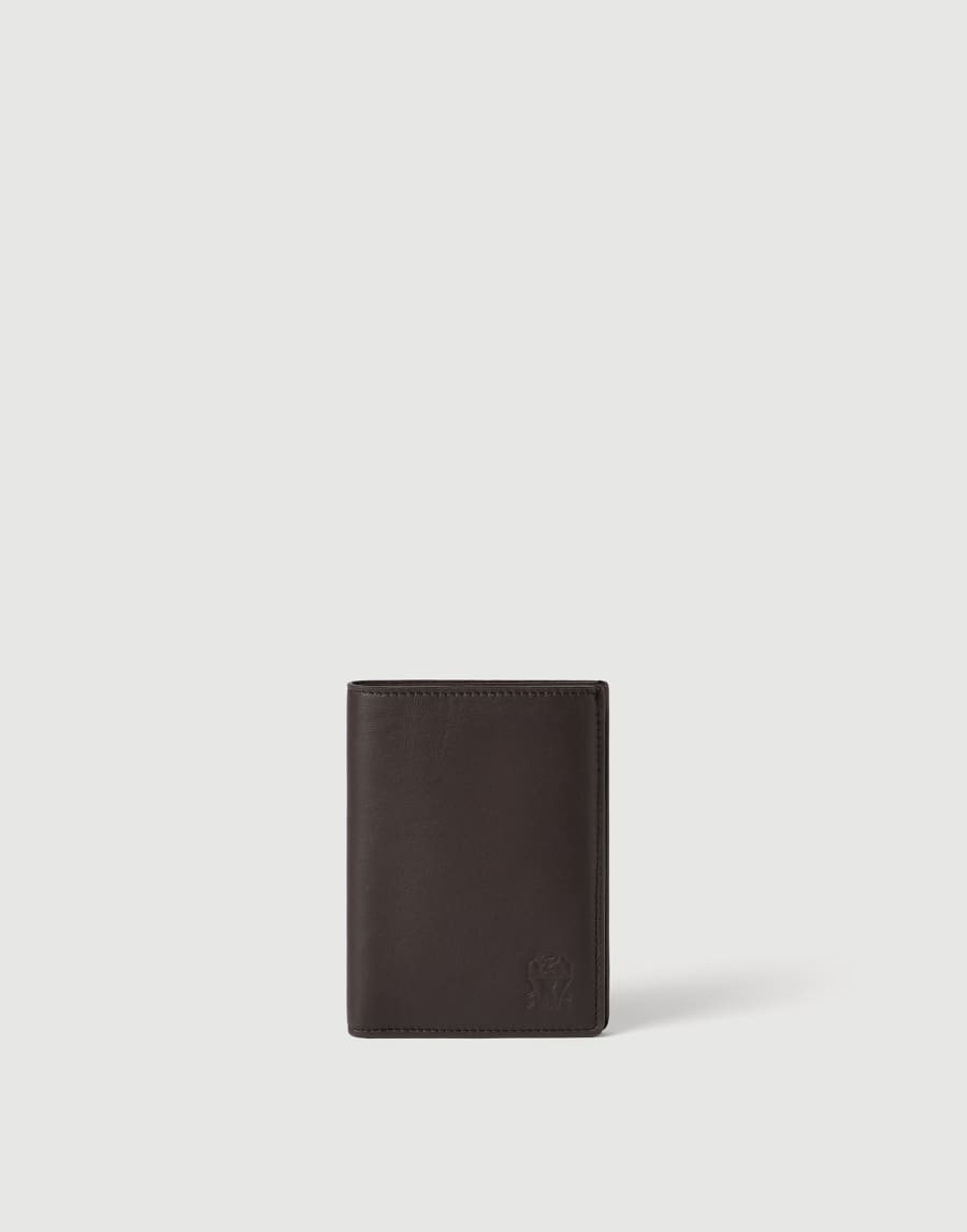 Portapasaporte en becerro Marrón Oscuro Hombre - Brunello Cucinelli