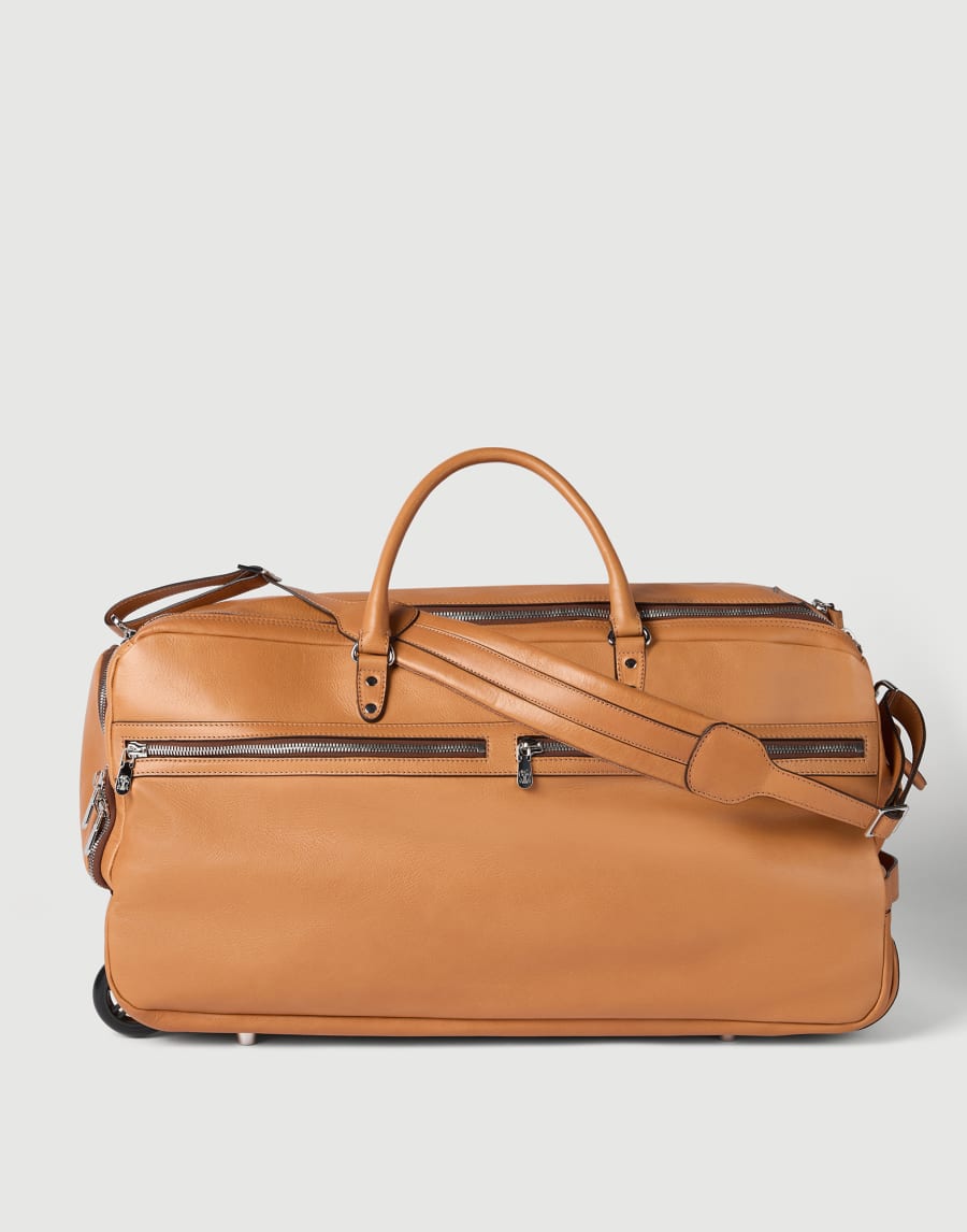 Trolley Bag aus Rindsleder Cognac Herren - Brunello Cucinelli