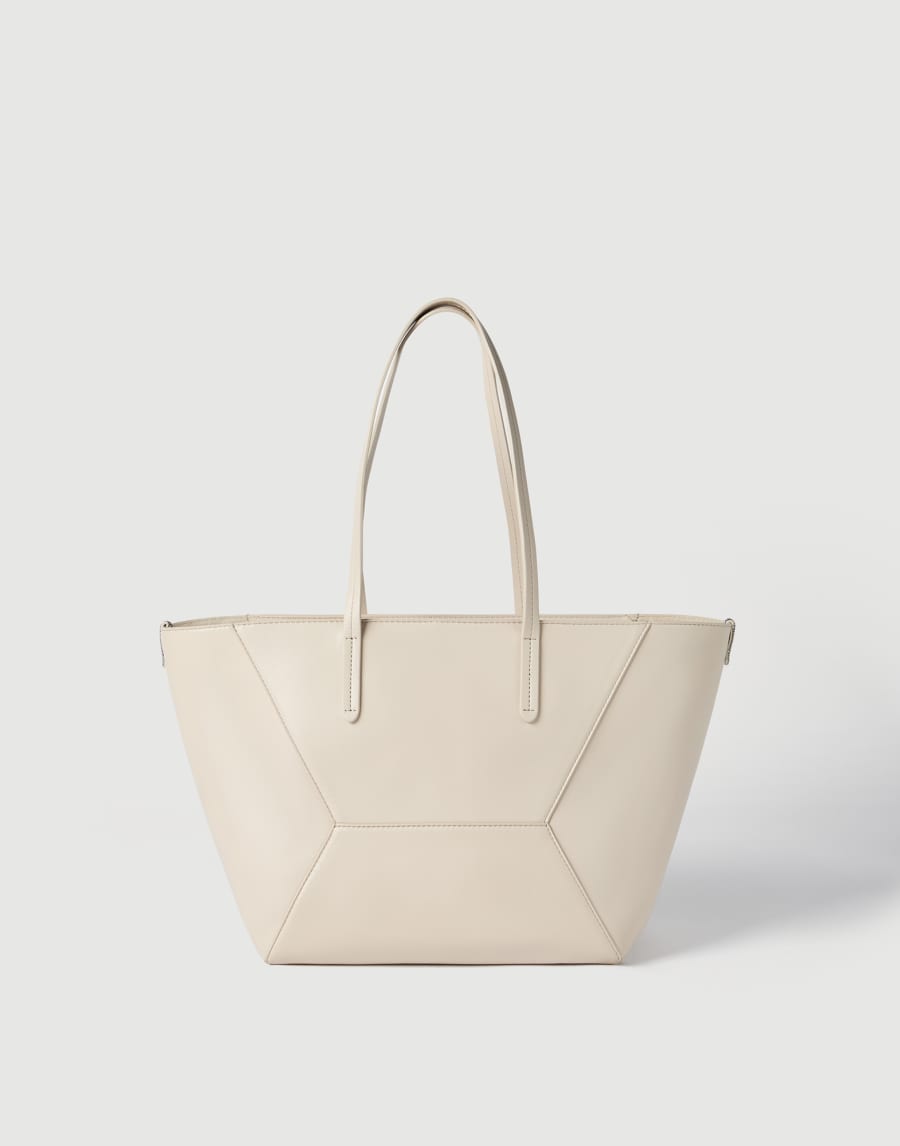 Calfskin small BC Duo bag Ivory Woman - Brunello Cucinelli