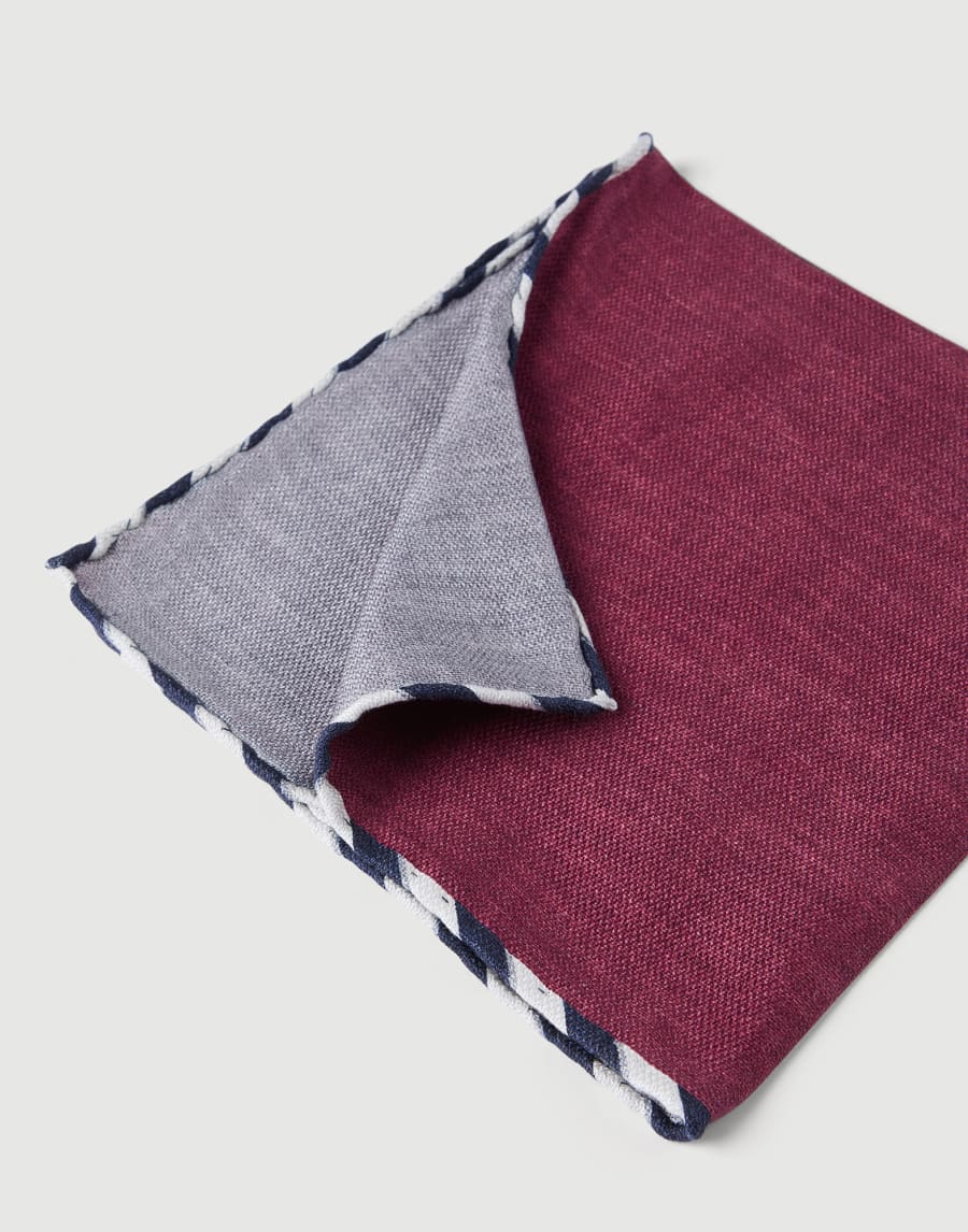Silk pocket square Cherry Man - Brunello Cucinelli