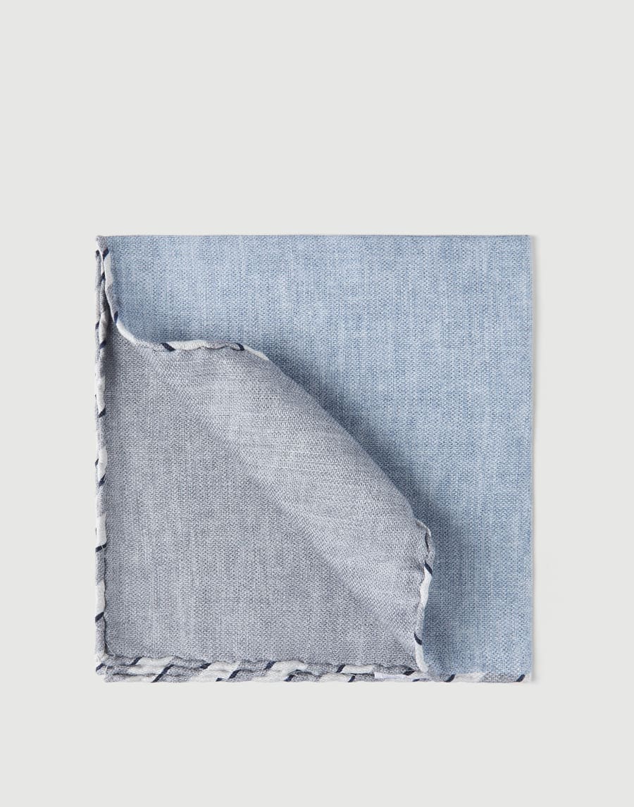 Silk pocket square Slate Man - Brunello Cucinelli