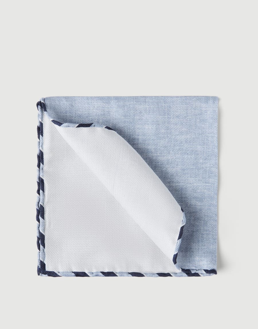 Silk pocket square Azure Man - Brunello Cucinelli