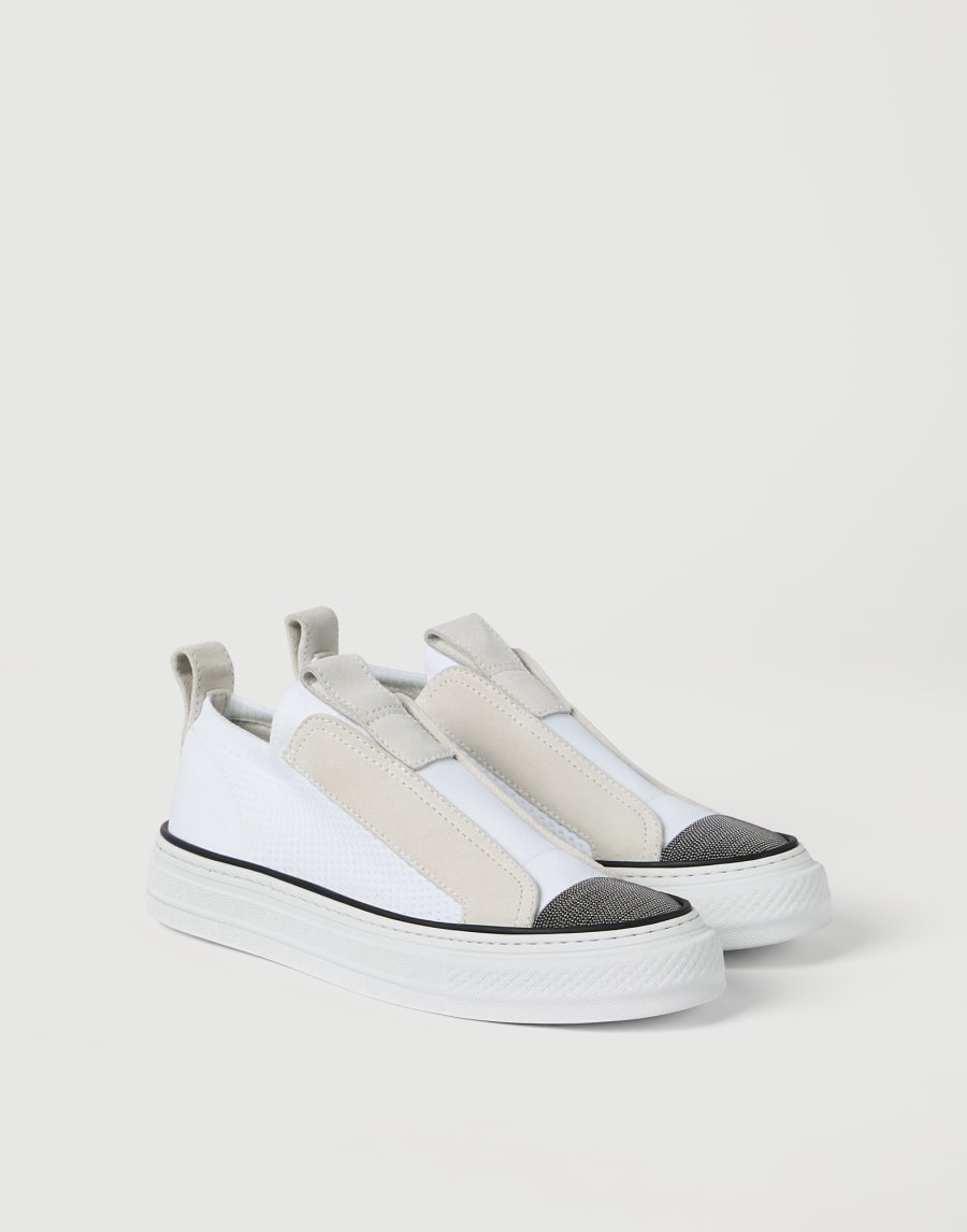 Sneakers with monili White Woman - Brunello Cucinelli