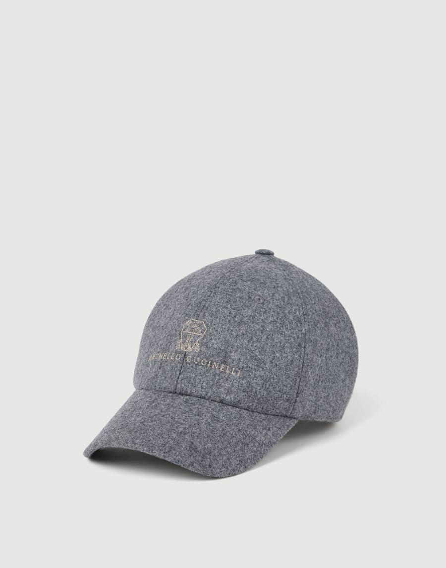 Gorra de béisbol con logotipo Gris Medio Hombre - Brunello Cucinelli