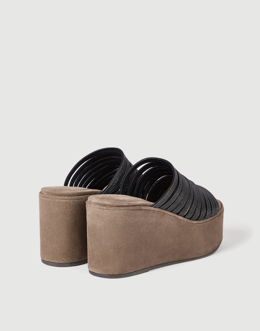 Suede wedges Black Woman - Brunello Cucinelli