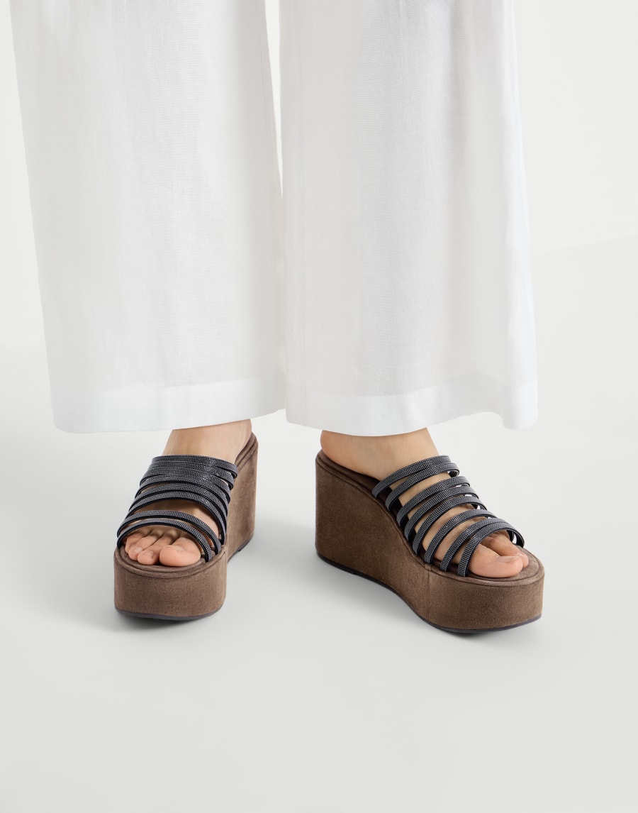 Suede wedges Black Woman - Brunello Cucinelli