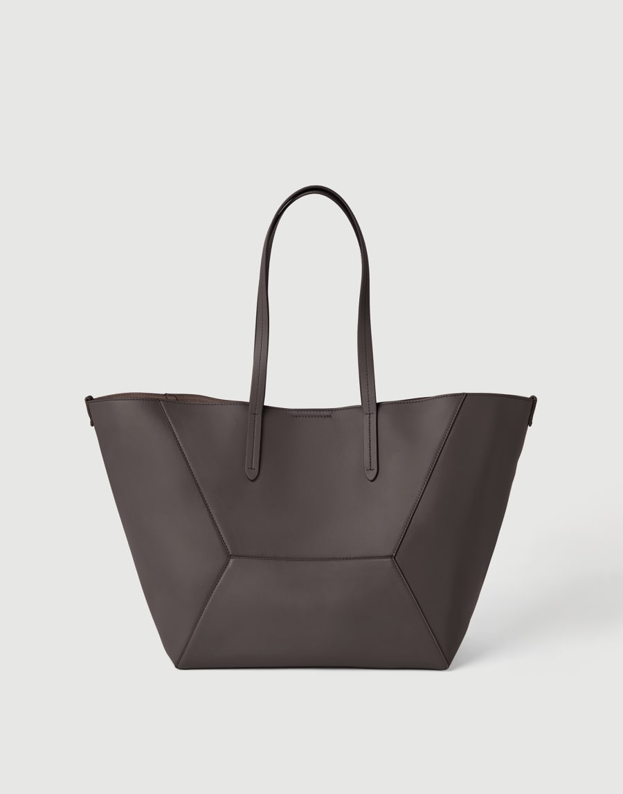 Calfskin BC Duo bag Dark Mahogany Woman - Brunello Cucinelli