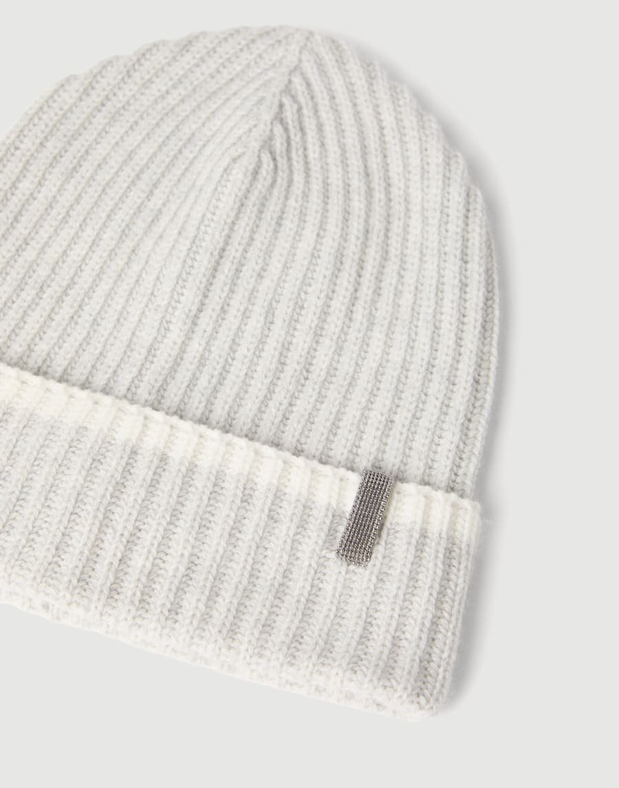 Knit beanie Light Grey Woman - Brunello Cucinelli