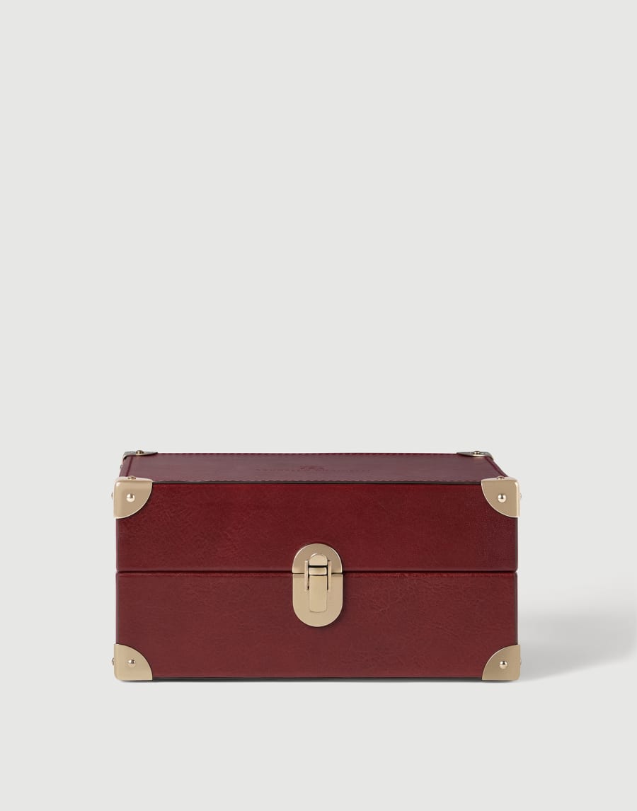 Caja para gafas en becerro Vino Tinto Hombre - Brunello Cucinelli