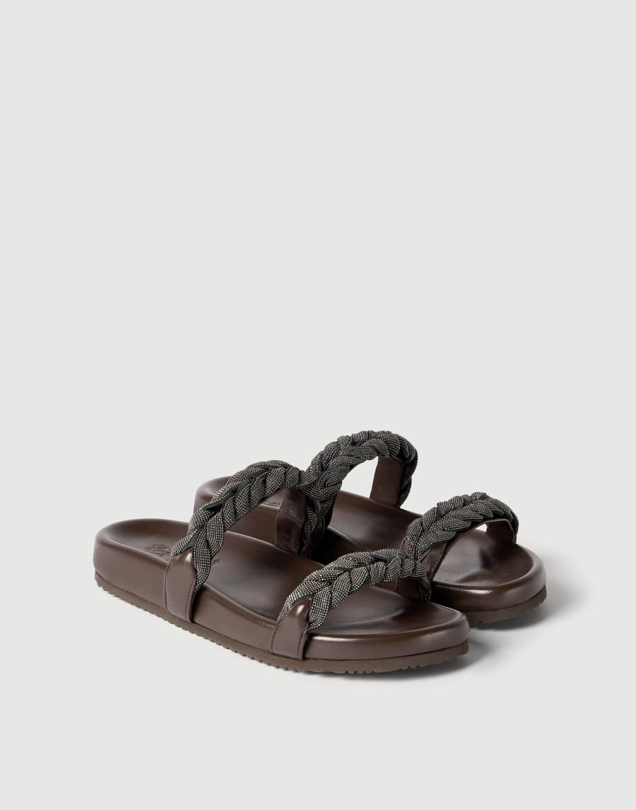 Leather sandals Brown Woman - Brunello Cucinelli