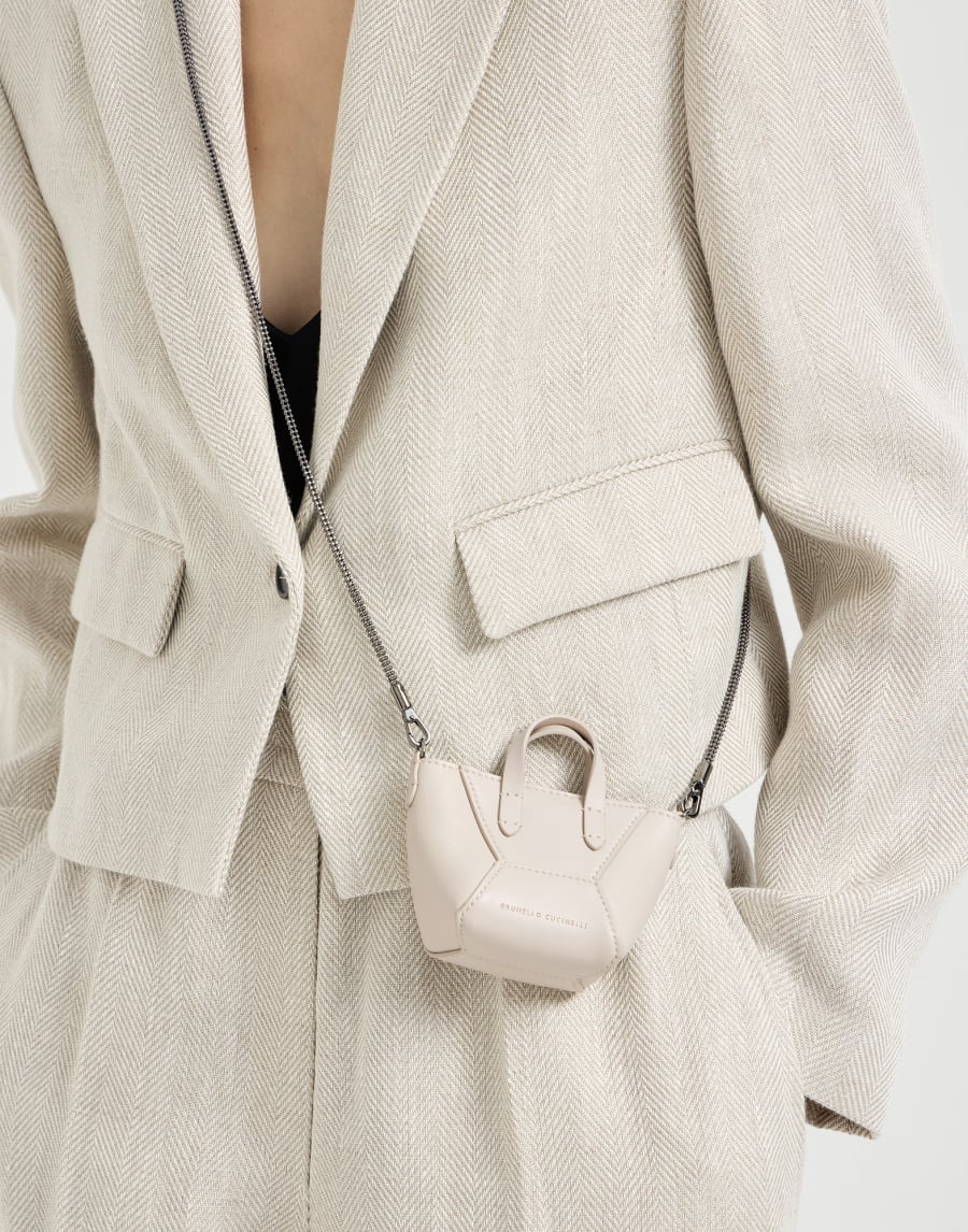 Calfskin BC Duo micro bag Ivory Woman - Brunello Cucinelli