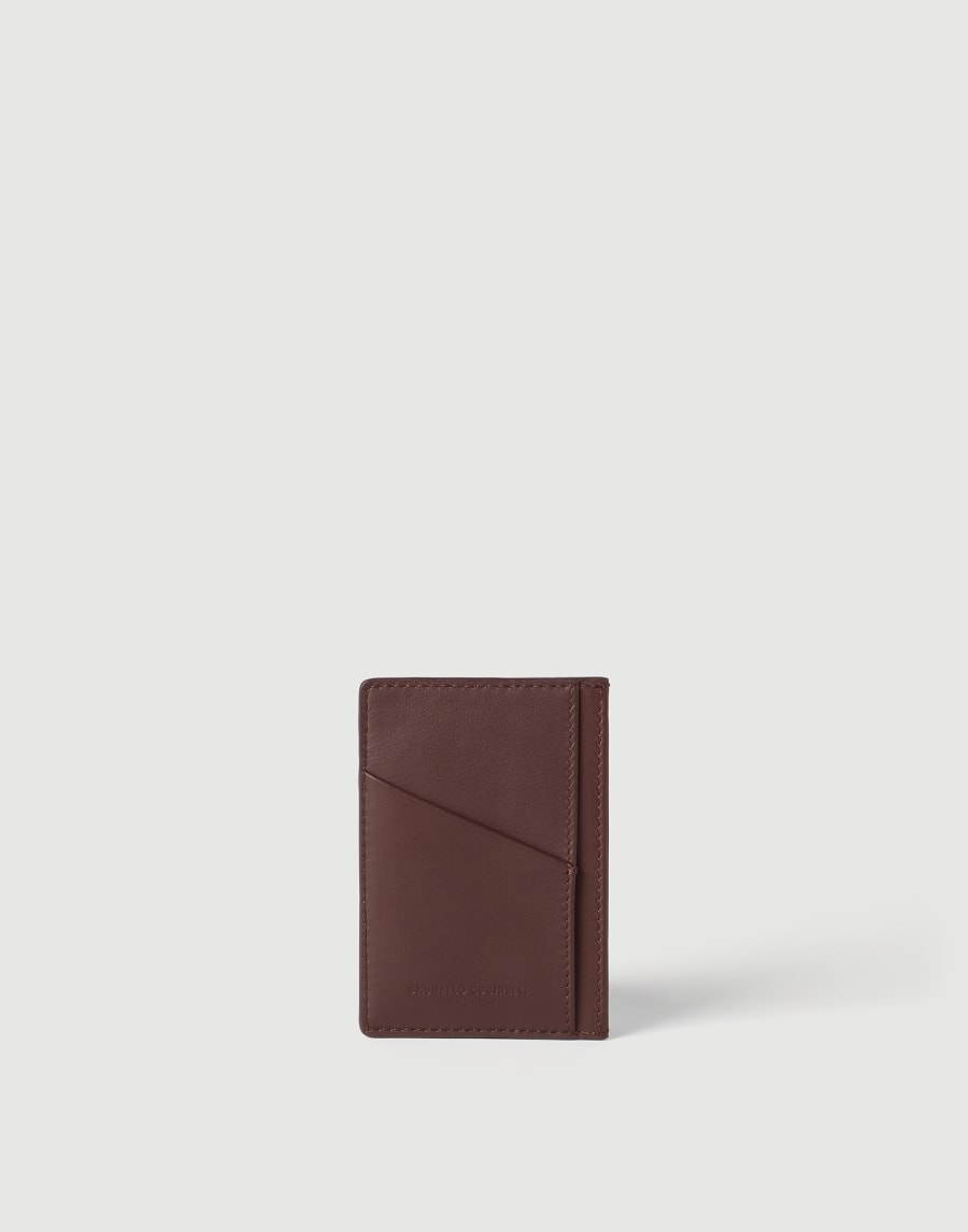 Calfskin card case Brown Man - Brunello Cucinelli