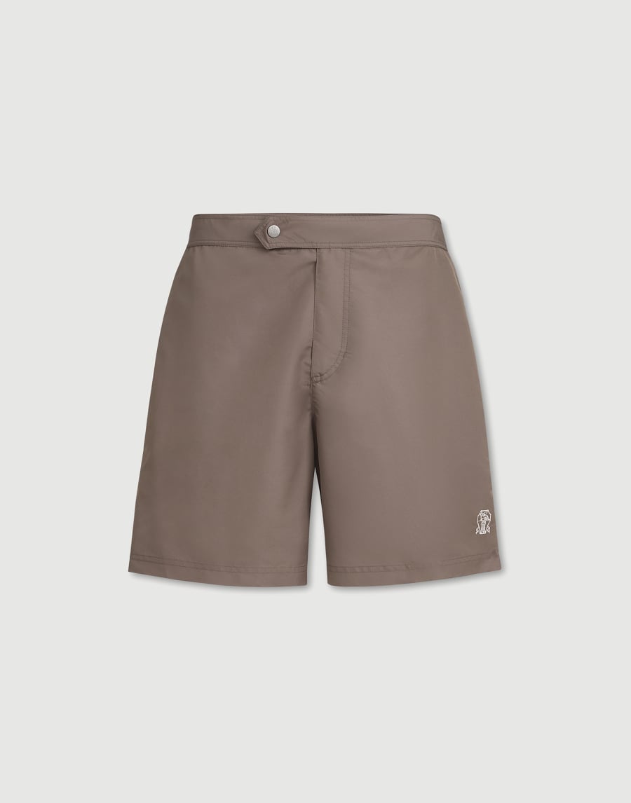 Nylon swim shorts Hazelnut Man - Brunello Cucinelli