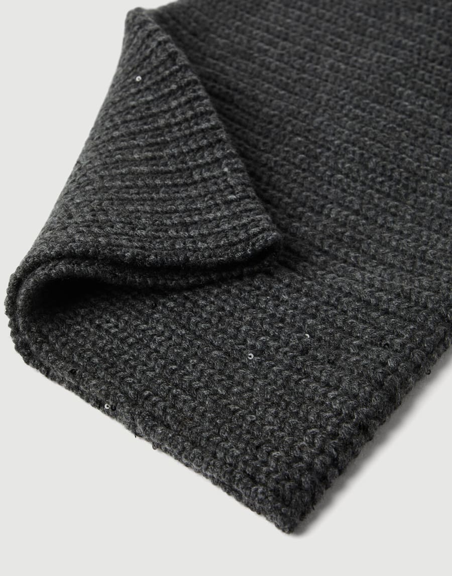 Dazzling neck warmer Dark Grey Woman - Brunello Cucinelli