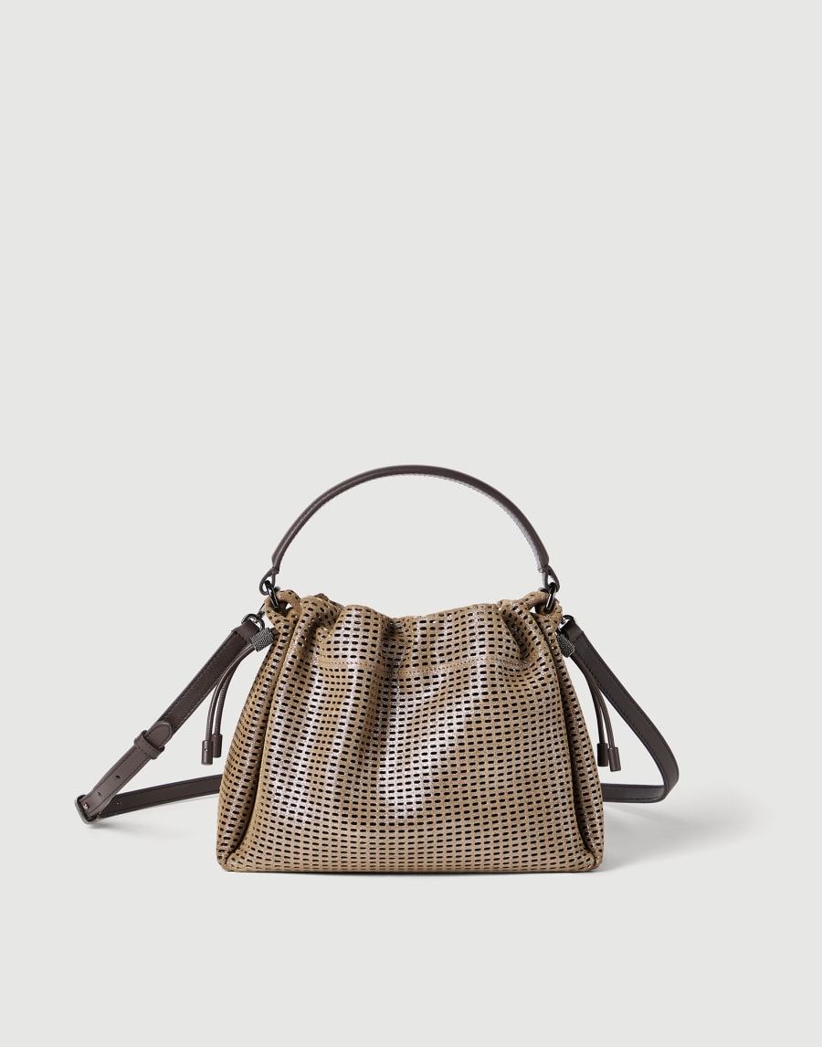 Leather Mellow small bucket bag Brown Woman - Brunello Cucinelli