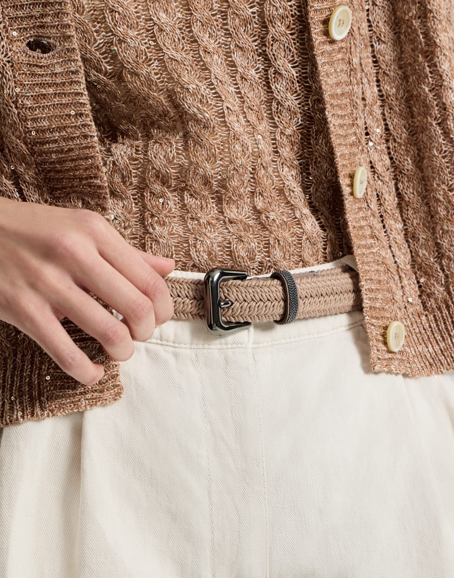 モニーレ付き ブレイデッドベルト ベージュ レディース - Brunello Cucinelli