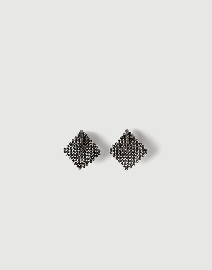 Silver earrings Lignite Grey Woman - Brunello Cucinelli