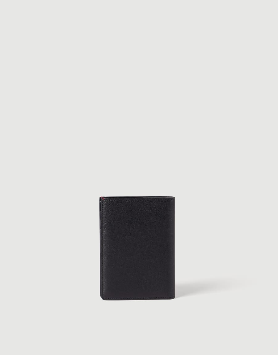 Portapasaporte de piel con grano Negro Hombre - Brunello Cucinelli