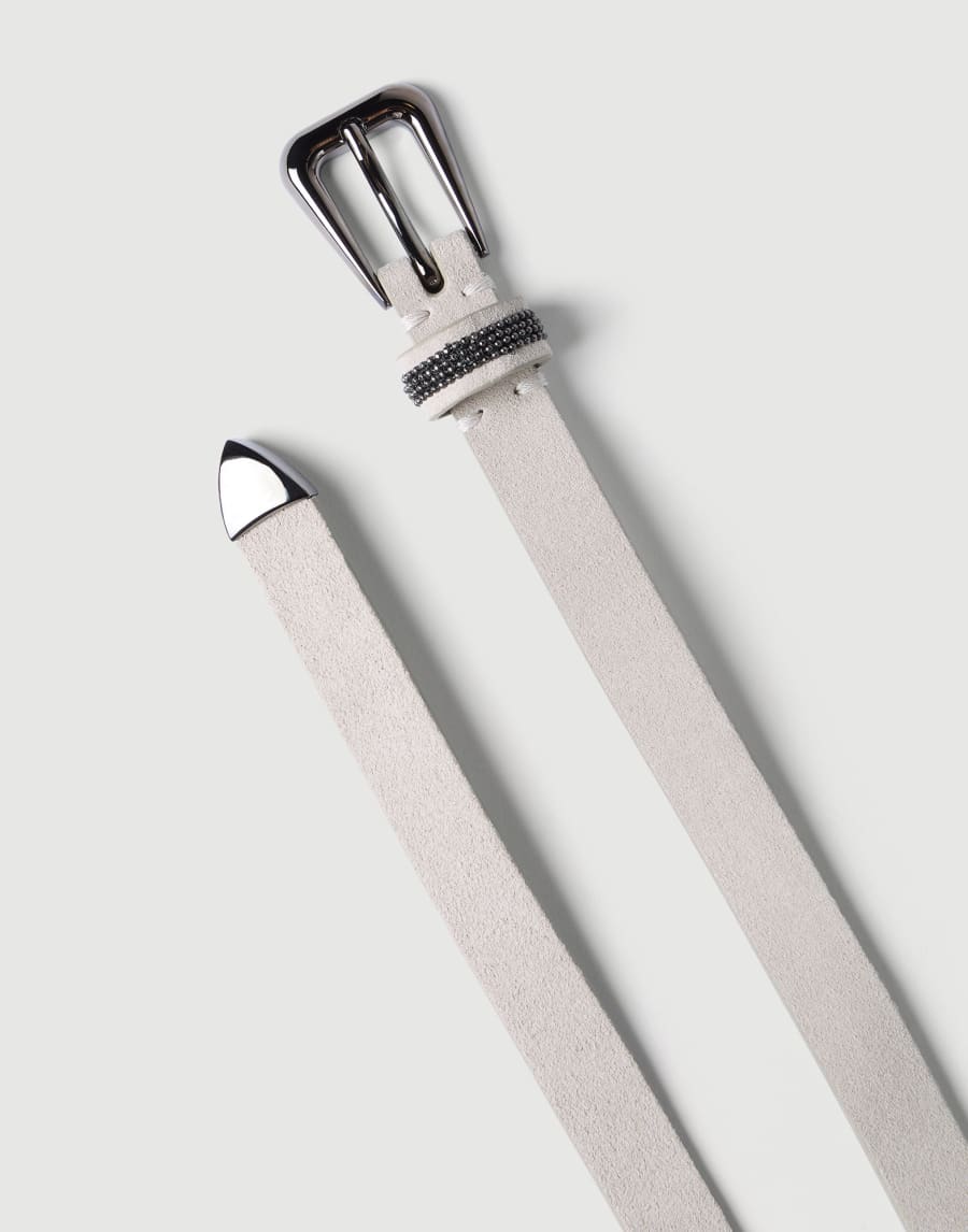 Ремень из замши Светло-бежевый Женщина - Brunello Cucinelli