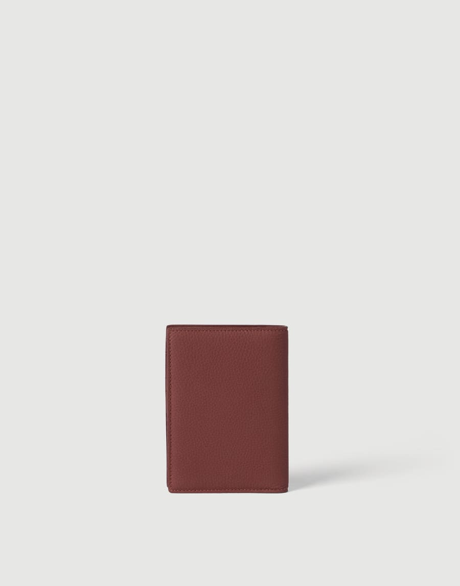 Calfskin passport holder Firebrick Woman - Brunello Cucinelli