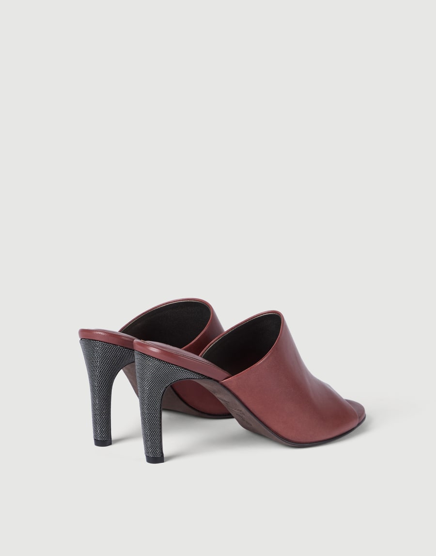 Classic leather mules Firebrick Woman - Brunello Cucinelli