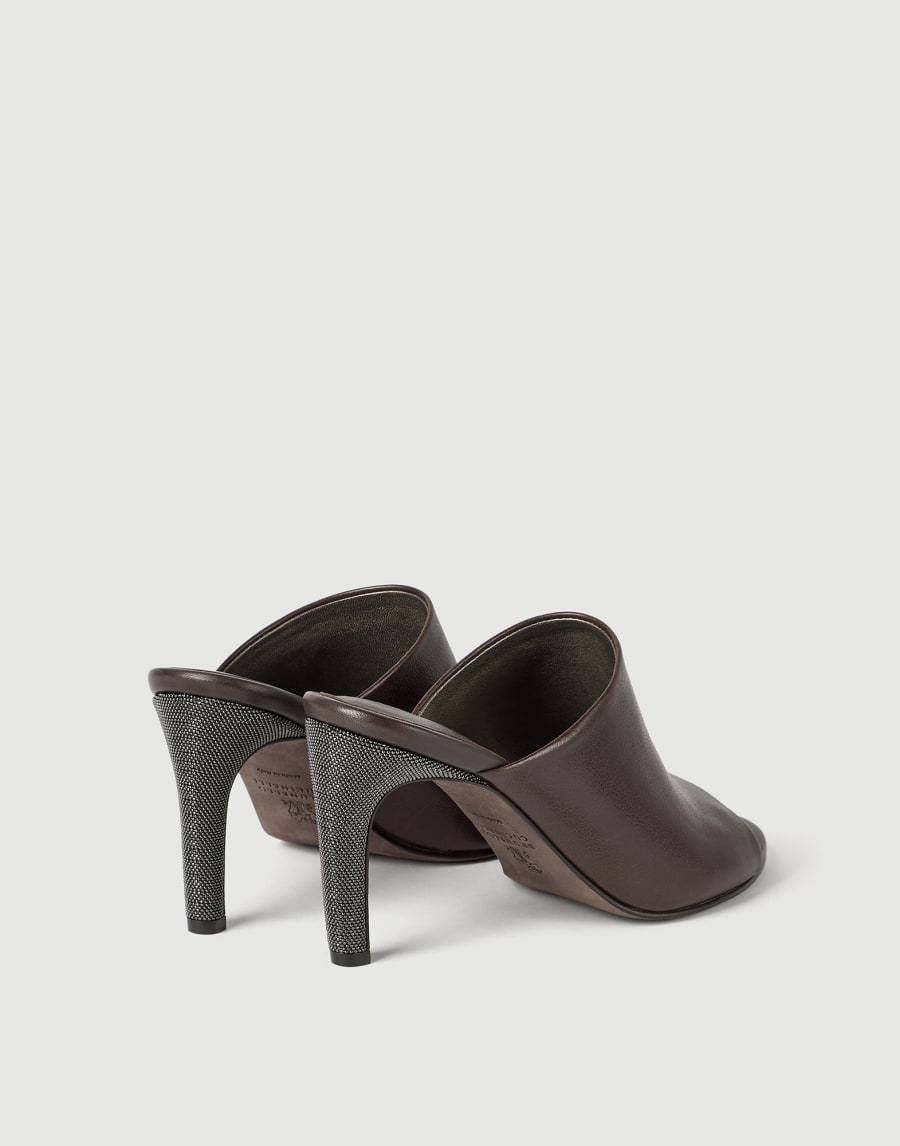 Classic leather mules Rust Brown Woman - Brunello Cucinelli