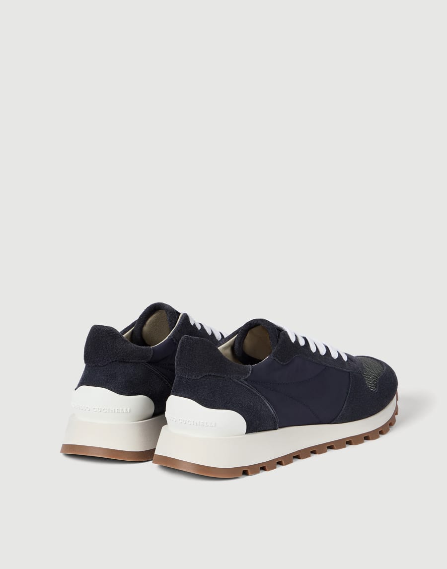 Fabric runners with monili Blue Woman - Brunello Cucinelli