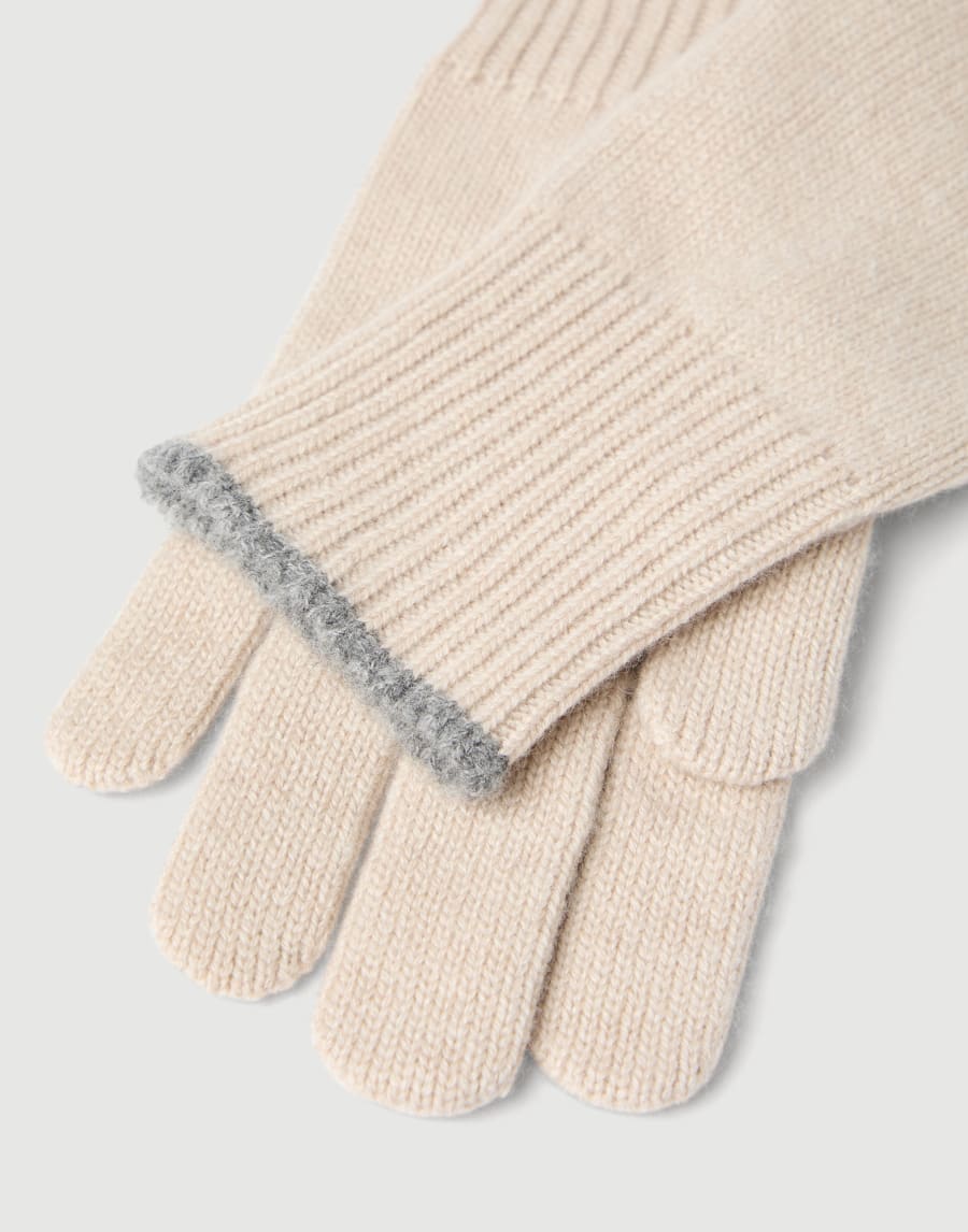 Cashmere knit gloves Sand Man - Brunello Cucinelli