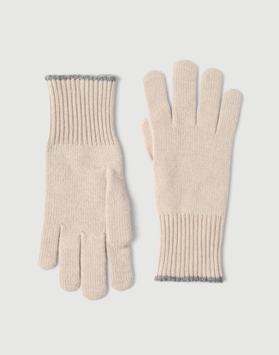 Cashmere knit gloves Sand Man - Brunello Cucinelli