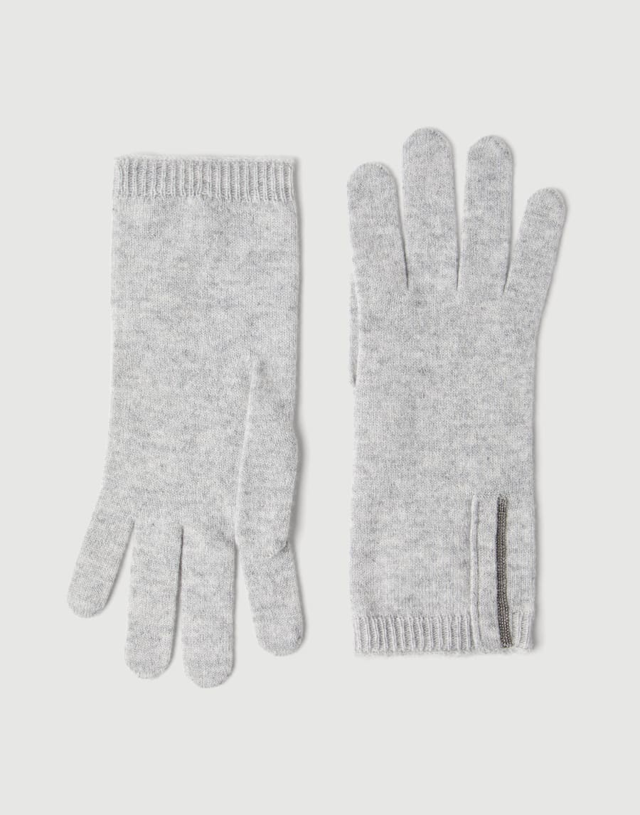 Knit gloves Light Grey Woman - Brunello Cucinelli
