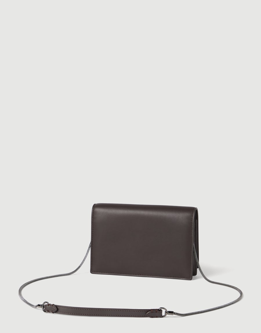 Calfskin wallet with monili Brown Woman - Brunello Cucinelli