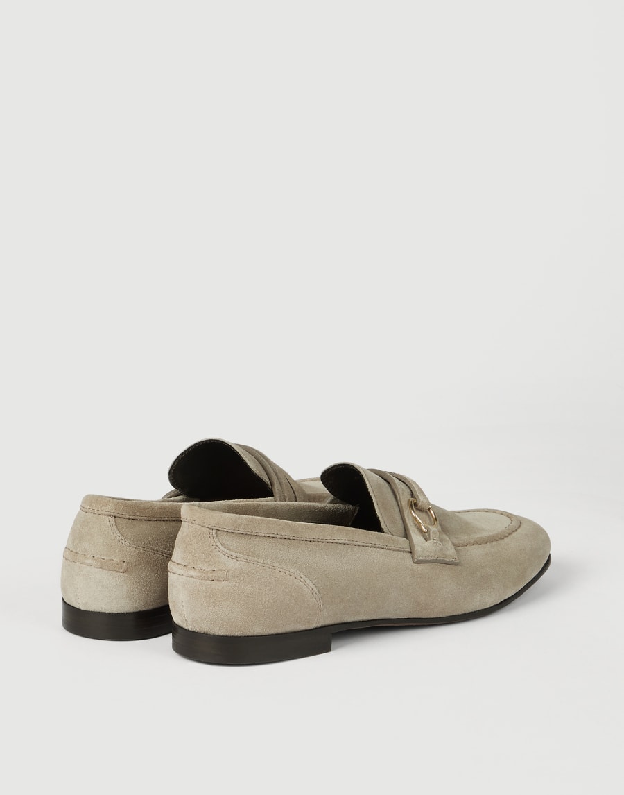 Suede loafers Light Grey Woman - Brunello Cucinelli