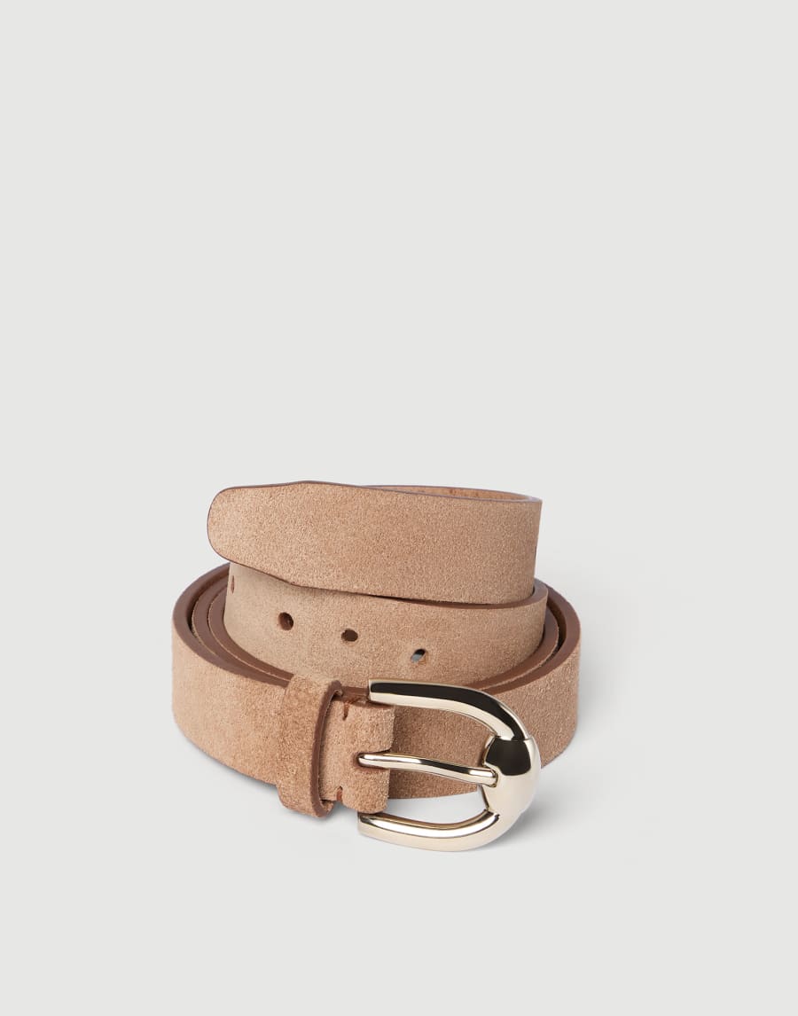 Ceinture en cuir retourné Tabac Homme - Brunello Cucinelli