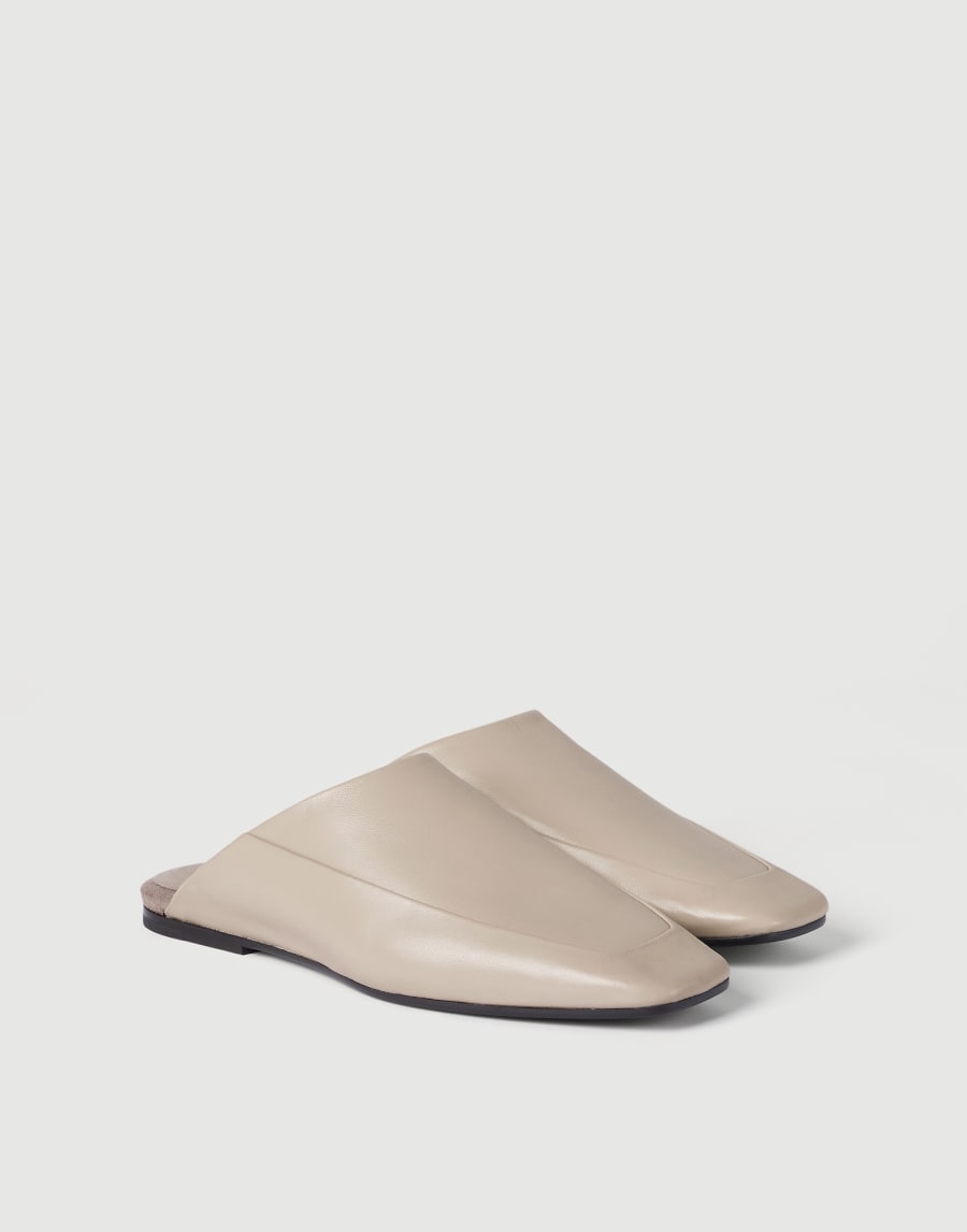 Slipper in vitello Beige Donna - Brunello Cucinelli