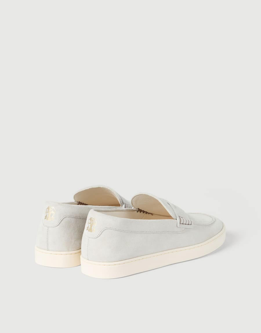 Suede slip-on Ivory Man - Brunello Cucinelli
