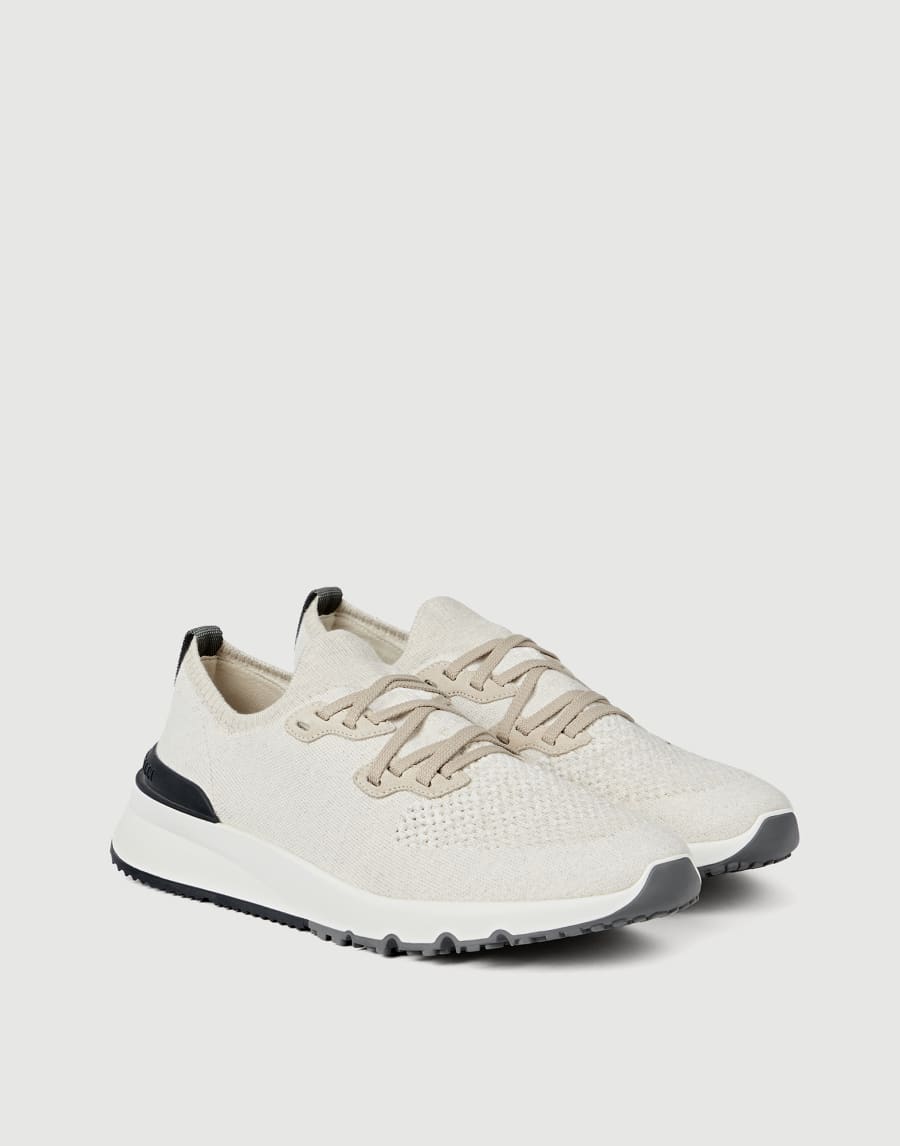 Cotton chiné knit runners Panama Man - Brunello Cucinelli