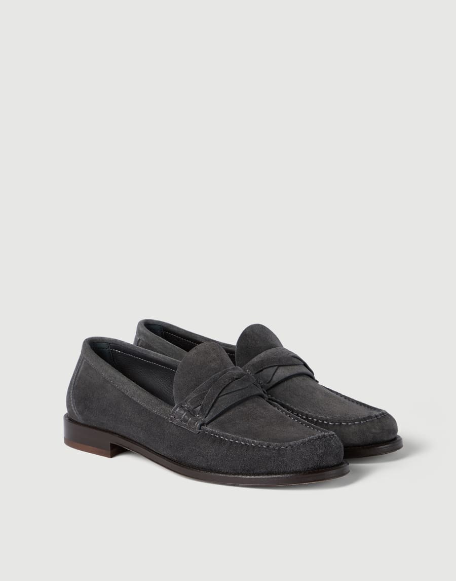 Suede loafers Black Man - Brunello Cucinelli