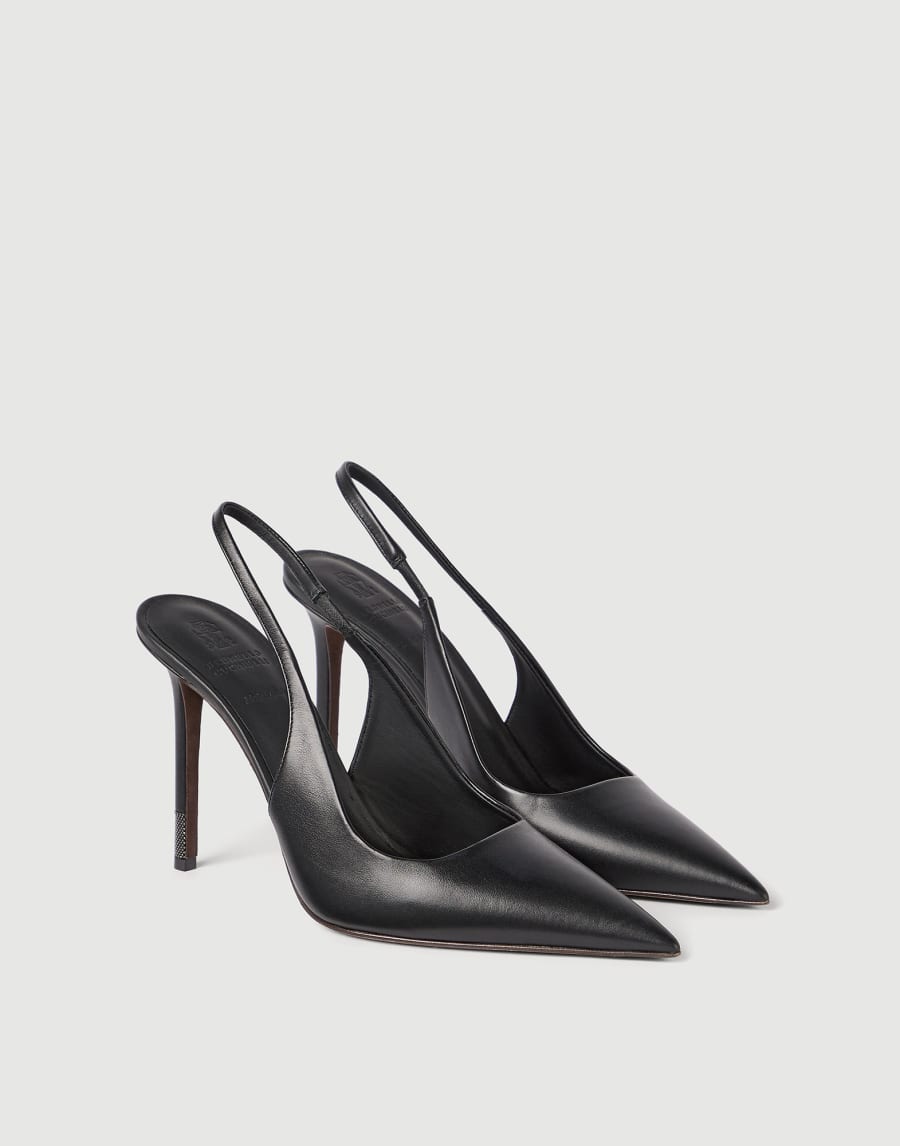 Calfskin slingback heels Black Woman - Brunello Cucinelli