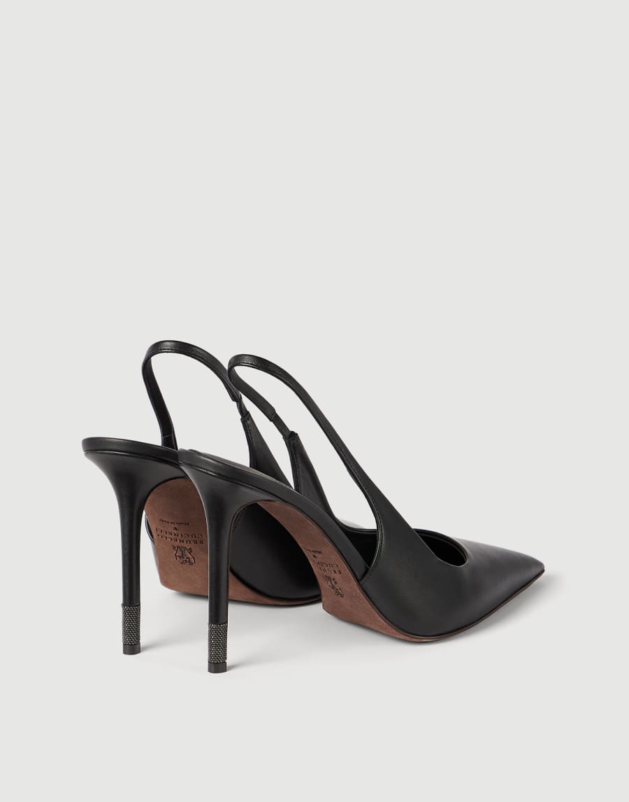 Calfskin slingback heels Black Woman - Brunello Cucinelli